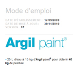 Fiche Technique peinture Argil paint®