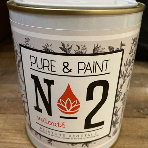 Pure and Paint - Peintures végétales finition veloutée blanc - 1Lpureandpaint-peinture-vegetale-N2-10l-01